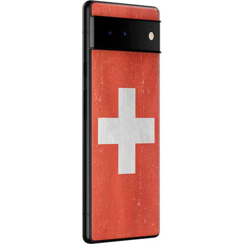 Switzerland Flag Distressed Google Pixel 6 Skin